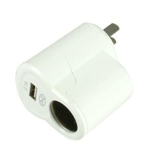 Aoleaky AL-559 Dual USB Fast Charger Cigarette Lighter Car Home Converter 220V to 12V