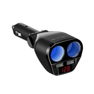 ACCNIC 5V 1A/2.4A Dual USB Car Charger C igarette L ighter Splitter Socket Adapter 120W LED Voltage Monitor Auto Car USB Plug Conv