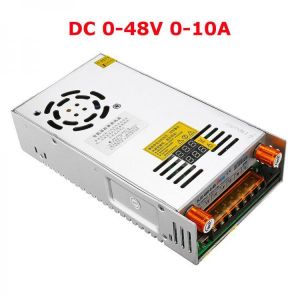 HJS Switching Power Supply Transformer Adjustable AC 110/220V to DC 0-24/36/48V 480W with Dual Digital Display