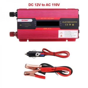 XUYUAN 4000W Solar Power Inverter DC 12/24V to AC 110/220V Modified Sine Wave Converter with LCD Screen for Car Home