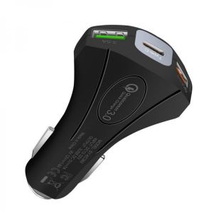 QC3.0 Car Charger For iPhone USB Type-C PD Auto Vehicle Metal Fast Charger Mobile Phone Quick Charger