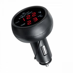 shopping ציוד אלקטרוני לרכב 1Pcs 3 In 1 Car Digital LED Thermometer USB Charger Lighter Voltmeter