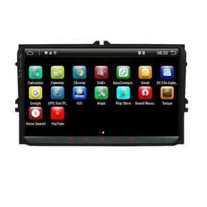 YUEHOO 9 Inch 2 DIN for Android 9.0 8 Core 4+32G Car Stereo Radio Player GPS Touch Screen 4G bluetooth FM AM RDS Radio for VW Skod