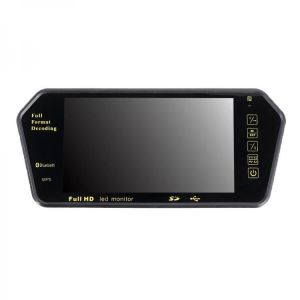 7 Inch Rearview LED Car Monitor Full HD MP5 Player Touch Button Support TF Card USB bluetooth Video Music FM Transmitter