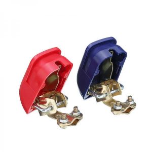 FOXSUR Universial Car Battery Quick Pull Connector Switch Head Terminal Detachable Cable Clamp Clip