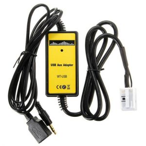 Car USB MP3 Interface Adapter &amp; Card Reader 3.5mm AUX In Input For 12Pin VW Audi