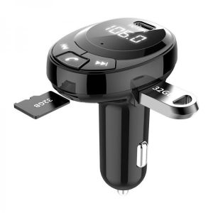 BT09 bluetooth 5.0 Chip Car Charger PD18W Auto MP3 Player Hands-free One-touch Call DC5V Dual USB 3.1A U Disk TF Card