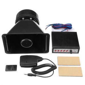 DC 12V 100W Motorcycle Car Auto Vehicle Truck 5 Sound Tone Loud Horn Siren Police Firemen Ambulance Warning Alarm Loudspeaker Car 