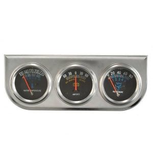 shopping אזעקה ומערכות אבטחה לרכב Car Auto Meter Trio Ammeter Water Temp Oil Pressure Gauge Mechanical Sliver