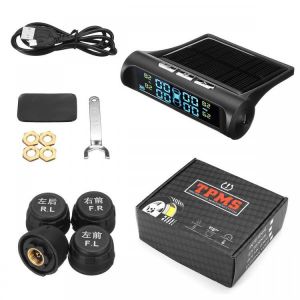 shopping אזעקה ומערכות אבטחה לרכב Car Solar TPMS Tire Pressure Monitor External Sensor or Internal Sensor