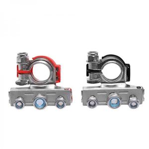 Pure Copper Tinned Car Battery Wire Connector Pile Head Wiring Clamp 1 Drag 3 Modified Terminal