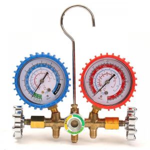 Dual Pressure Gauge A/C Diagnostic Manifold Tester Set HVAC R12 R22 R502 Charging Kit