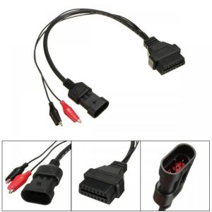 shopping מערכות למציאת תקלות 16Pin OBD2 TO 3Pin OBD1 Diagnostic Cable Adaptor Detection For Fiat Alpha Romeo