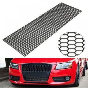 shopping חלקים לרכב 120X40cm ABS Plastic Car Styling Air Intake Racing Honeycomb Meshed Grille Spoiler Bumper Hood Vent Universal