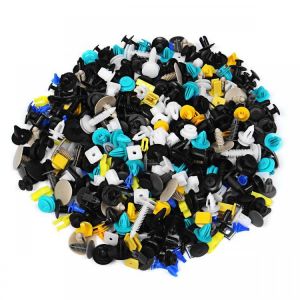 shopping חלקים לרכב 500Pcs Mixed Auto Car Fastener Clip Bumper Fender Trim Plastic Rivet Door Panel