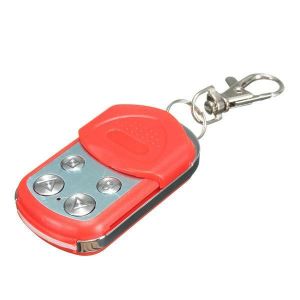 shopping חלקים לרכב 4 Buttons Electric Garage Gate Door Remote Control Key Fob 433MHz Cloning Red