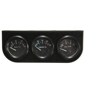 2 Inch 52mm Oil Temp  Pressure Water Temp Electronic Gauge Kits 3 Hole Stent