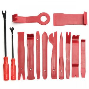 13Pcs Red Auto Car Audio Door Dash Tirm Panel Install&amp;Removal Pry Tools Bag