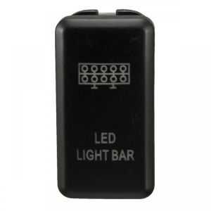 Dual Blue LED Illuminated Light Switch Push On/Off 12V For Toyota Landcruiser Hilux Prado FJ Cruiser Hiace