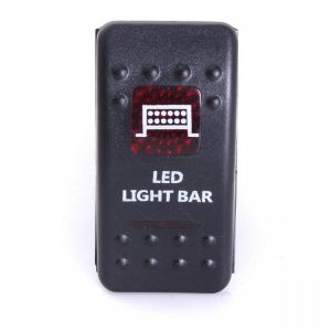 Rocker Switch SPST ON-OFF Dual Red LED Illuminated Roof Driving Spot Light for 12V-24V Car Boat Modified