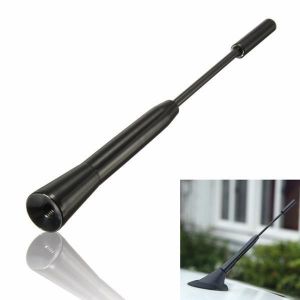 Universal Car Van Alloy Bee Sting Radio Antenna Aerial Ariel AM/FM Black Silver