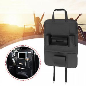 700 X 400mm Black Leather Car Seat Back Storage Organizers