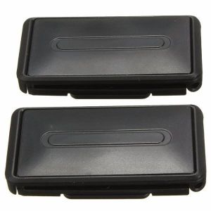 2Pcs Car Auto Seat Belt Clips Adjustable Comfort Safety Locking Stopper Extender Sliver Black