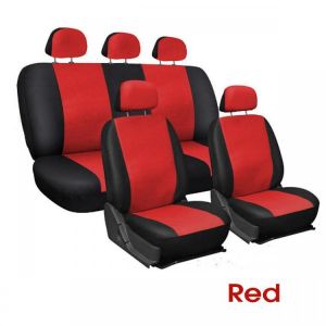 9Pcs/Set PU Leather Car Seat Detachable Cover Front Bucket Full Set Chair Protector Universal