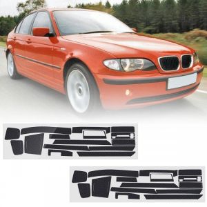 shopping אביזרי פנים לרכב Carbon Fiber Pattern Car Interior Dashboard Sticker Wrap Decoration Left Hand Driving for BMW 3-Series E46 2001-2004