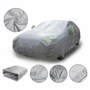 shopping אביזרי חוץ לרכב M 4.5X1.75X1.5m Universal Full Car Cover Cotton Waterproof Breathable UV Protection Outdoor