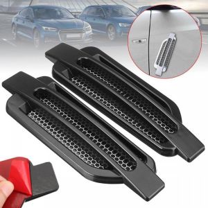 shopping אביזרי חוץ לרכב Pair Black Car Auto Side Air Flow Fender Stickers Intake Vent Grille Cover Decor