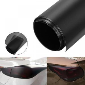 shopping אביזרי חוץ לרכב 30x100cm Matte Black Car DIY Tint Film Stickers PVC Decal Wrap for Headlight Fog Light Tail Lamp