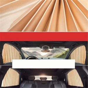 4 Pieces Magnetic Installation Car Side Window Sunshade Slide Curtain