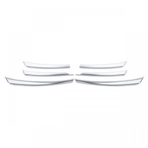 Chrome Front Mesh Grille Head Bumper Cover Trim Fit for 2015-2017 NISSAN VERSA LATIO