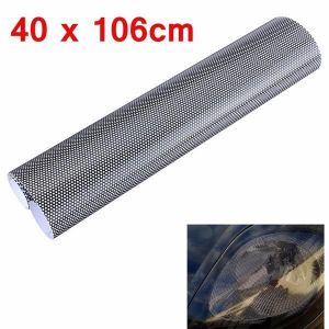Tinting Perforated Mesh Film Fly Eye MOT Legal Tint Headlight Rear Lamp 40x106cm