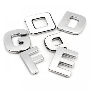 40pcs 3D DIY Metallic Alphabet&amp;Number stickers car Emblem letter Badge Decal