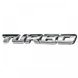 Turbo 3D Metal Car Decals Lettering Badge Sticker for Auto Body Rear Tailgate