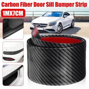 1M / 2.5M Car Carbon Fiber Door Sill Protector Rubber Edge Guard Strip Universal