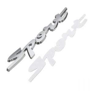3D Chrome Sport Logo Emblem Badge Metal Decals Sticker Red/Silver/Black for Car Motor Racing