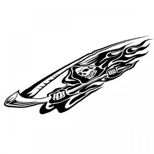 180x45cm Death Azrael Skull Modeling Car Decoration Creative Car Auto Stickers Decals