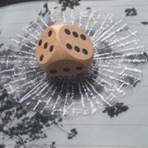 3D Colorful Car Dice Stickers Rear Window Wiper Reflective Decals