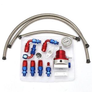 shopping תיקון הרכב ותחזוקה Universal Adjustable  Fuel Lines Hose Fuel Pressure Regulator Oil Filled Gauge Fitting Kits Car