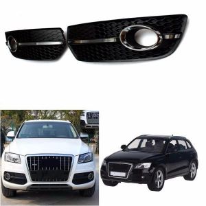 Fog Light Cover S Line Grill Black ABS Plastic and Chrome for VW Audi Q5 2009-2011