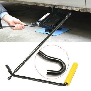 Steel Scissor Jack Handle Crank Tool Car Van Garage Tire Wheel Lug Wrench