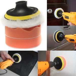 shopping תיקון הרכב ותחזוקה 4 inch Gross Polish Polishing Buffer Pad Kit With Drill Adapter