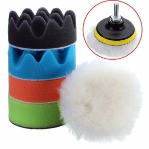 Drillpro 6pc 3 Inch Car Washing Set Sponge Polishing Waxing Buffing Pads Set Kit Compound Auto Car Drill