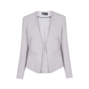 Women Elegant Brief V-neck No Button Pocket OL Work Short Blazer