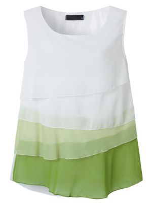 shopping חולצות וסוודרים Zanzea Ladies Sleeveless Multi-layered Bright Color Chiffon Tank Tops