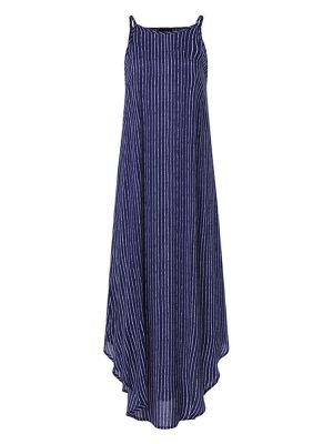 shopping שמלות Women Casual Striped Strappy High Low Long Maxi Dress