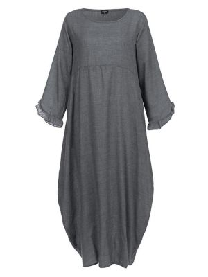 Women Loose Baggy Asymmetric Hem Long Maxi Dress